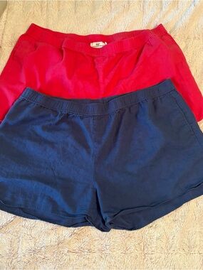 Vineyard Vines Linen-blend shorts set - pink and navy